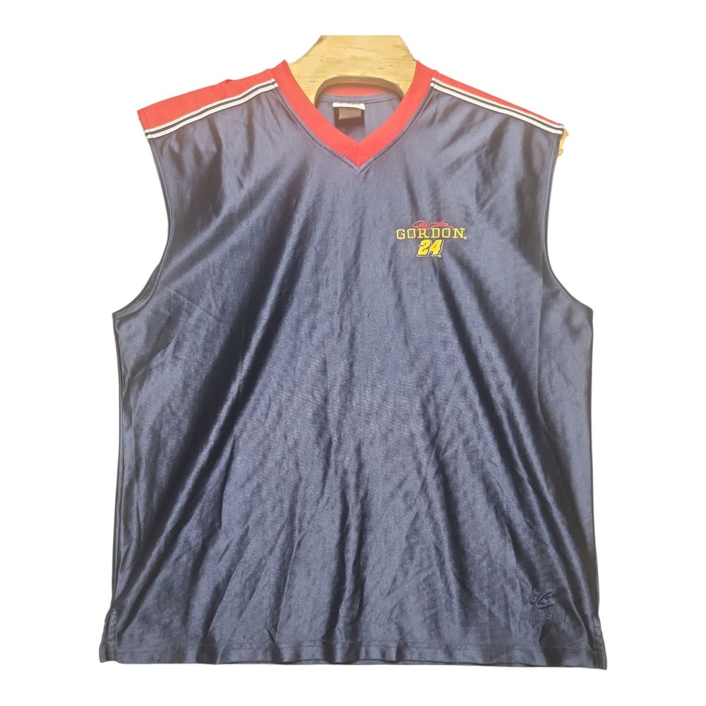 Nascar Mens Jeff‎ Gordon 24 Racing Chase Blue/Red  Sleeveless Shirt